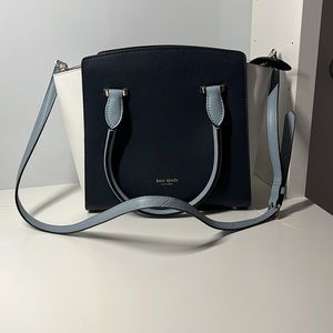 Kate Spade blue and white Sydney bag